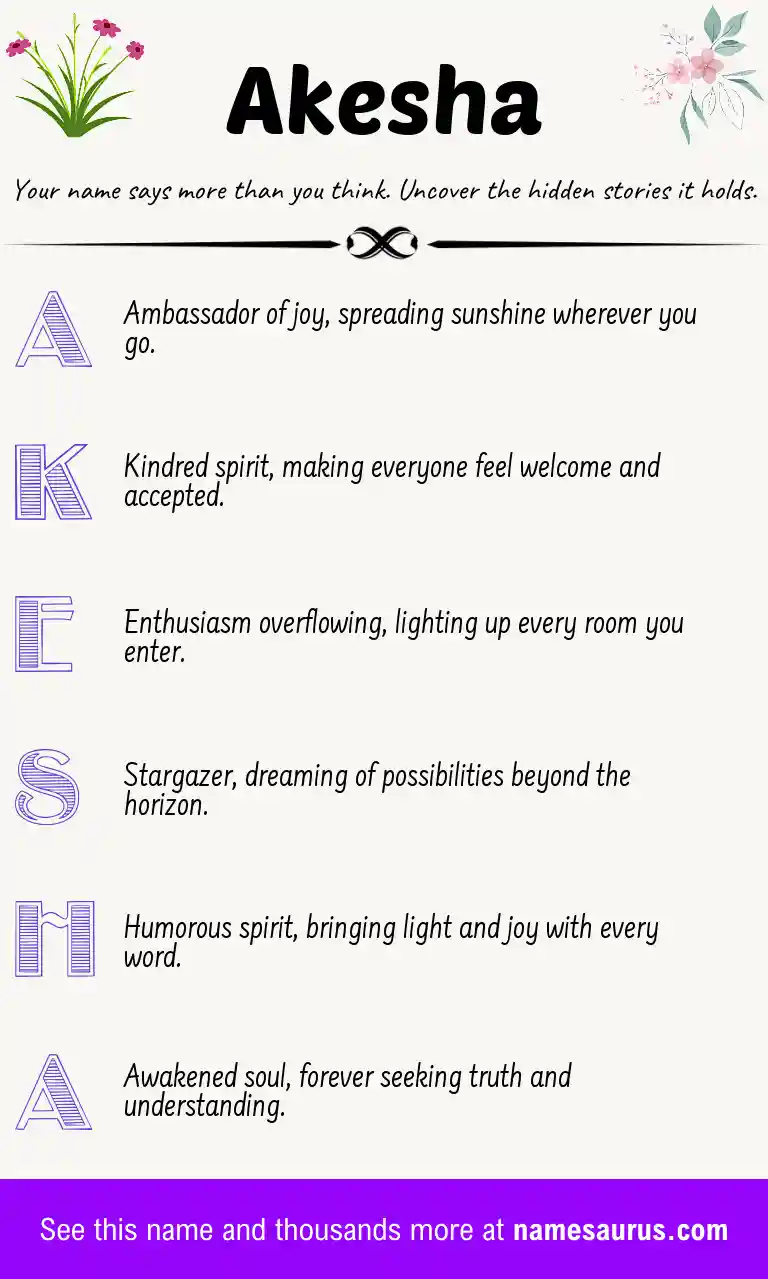 Acrostic poem about Akesha.