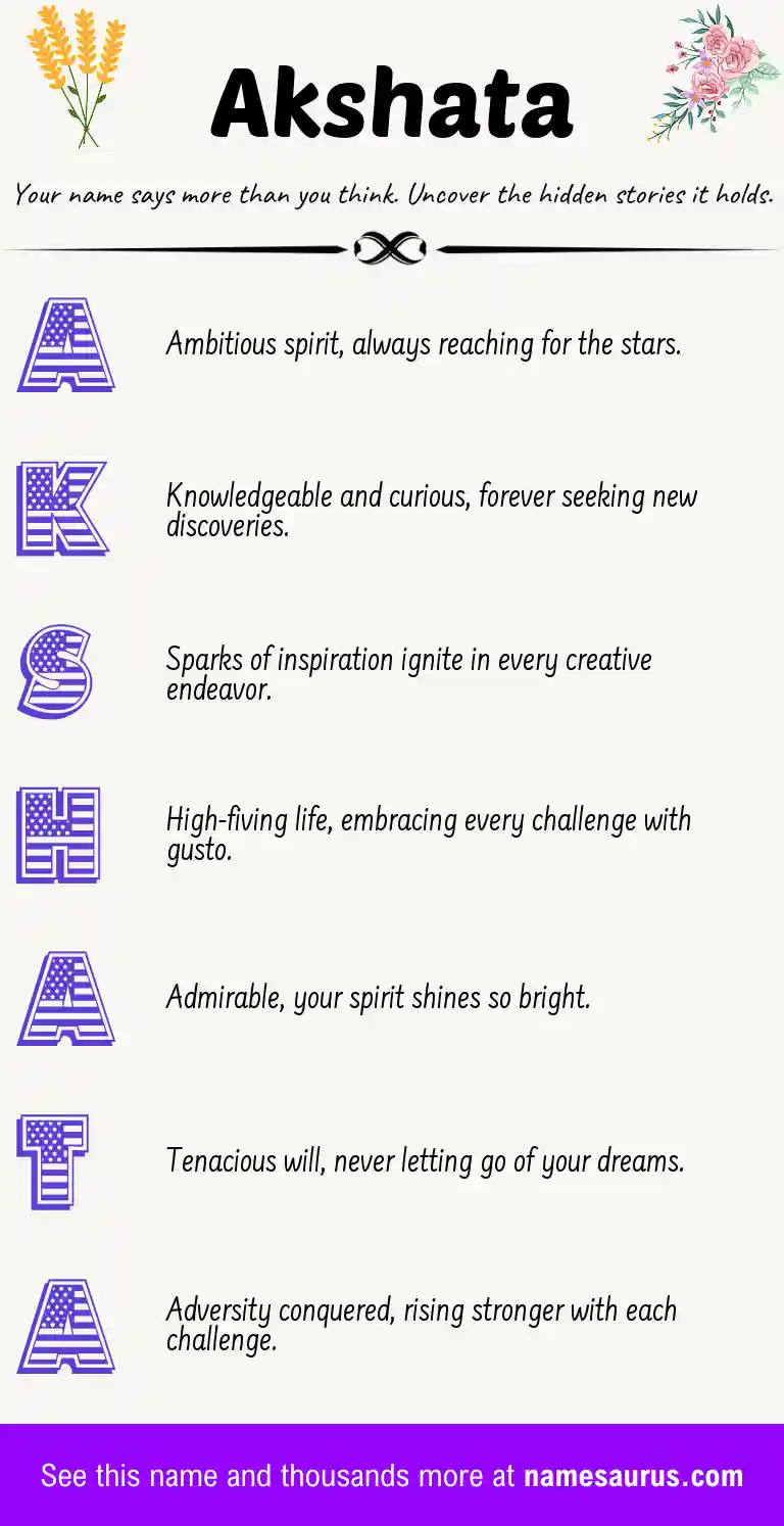 Acrostic poem about Akshata.