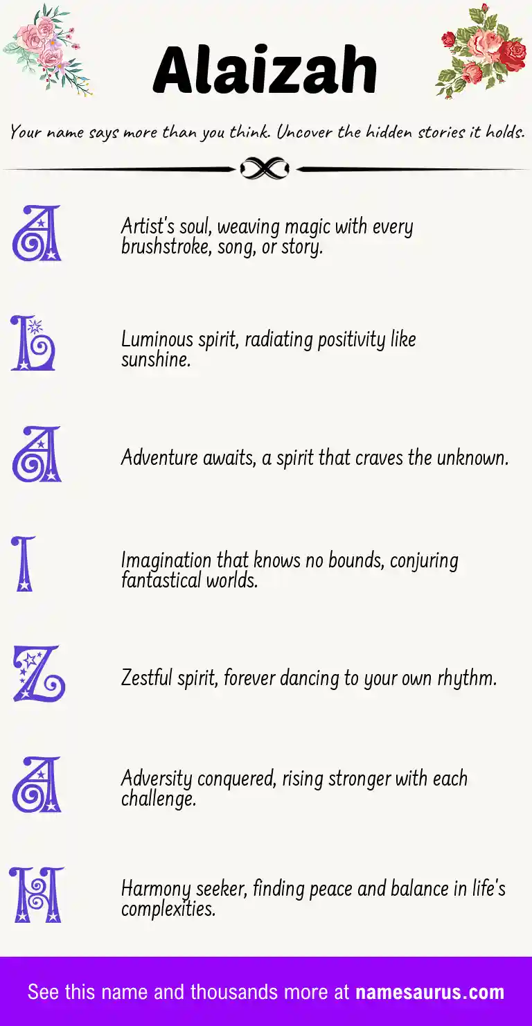 Acrostic poem about Alaizah.