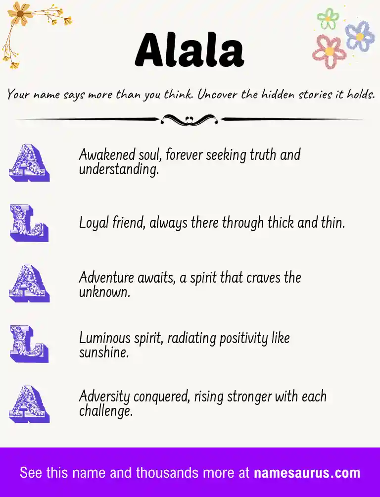 Acrostic poem about Alala.