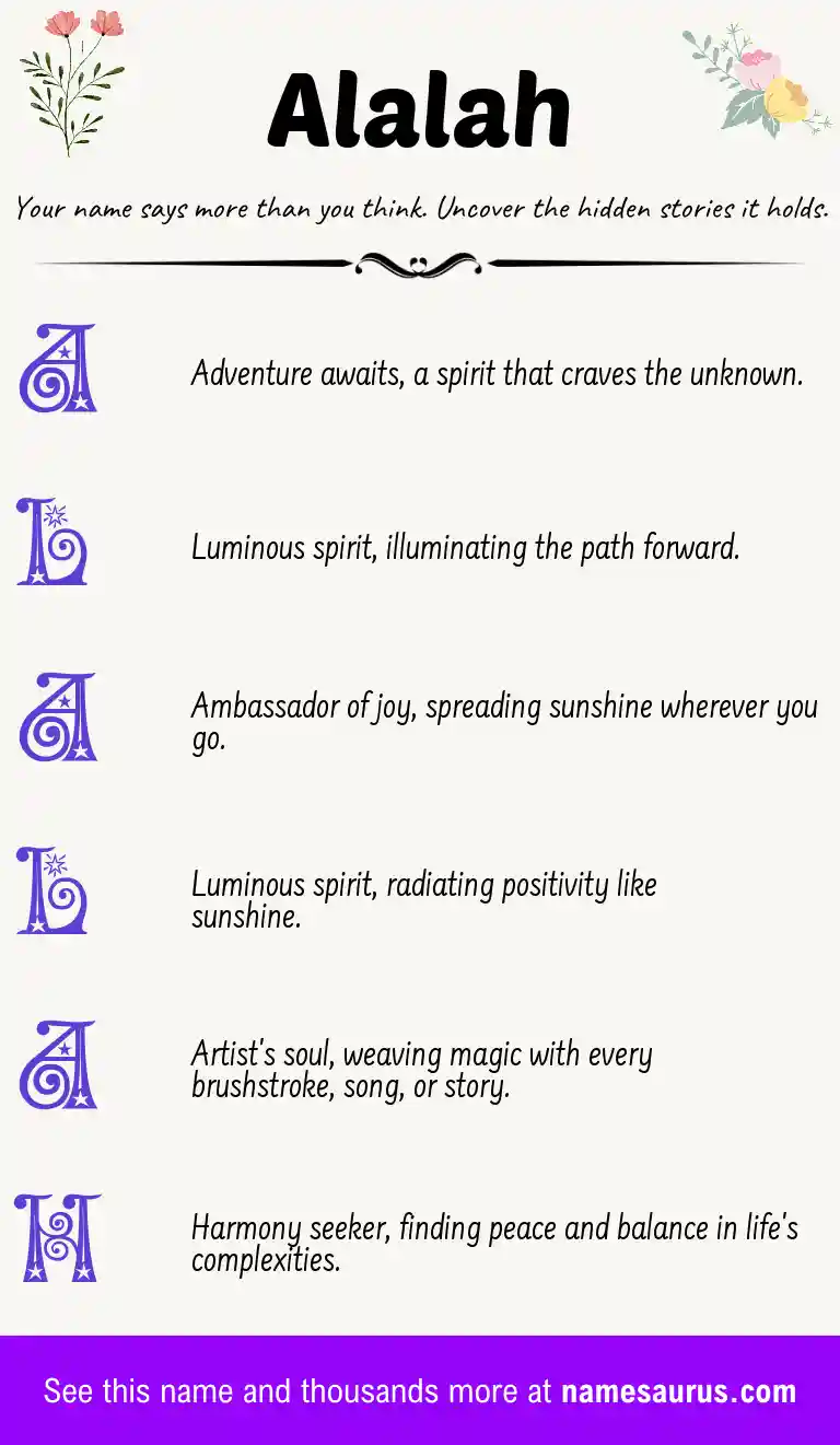 Acrostic poem about Alalah.
