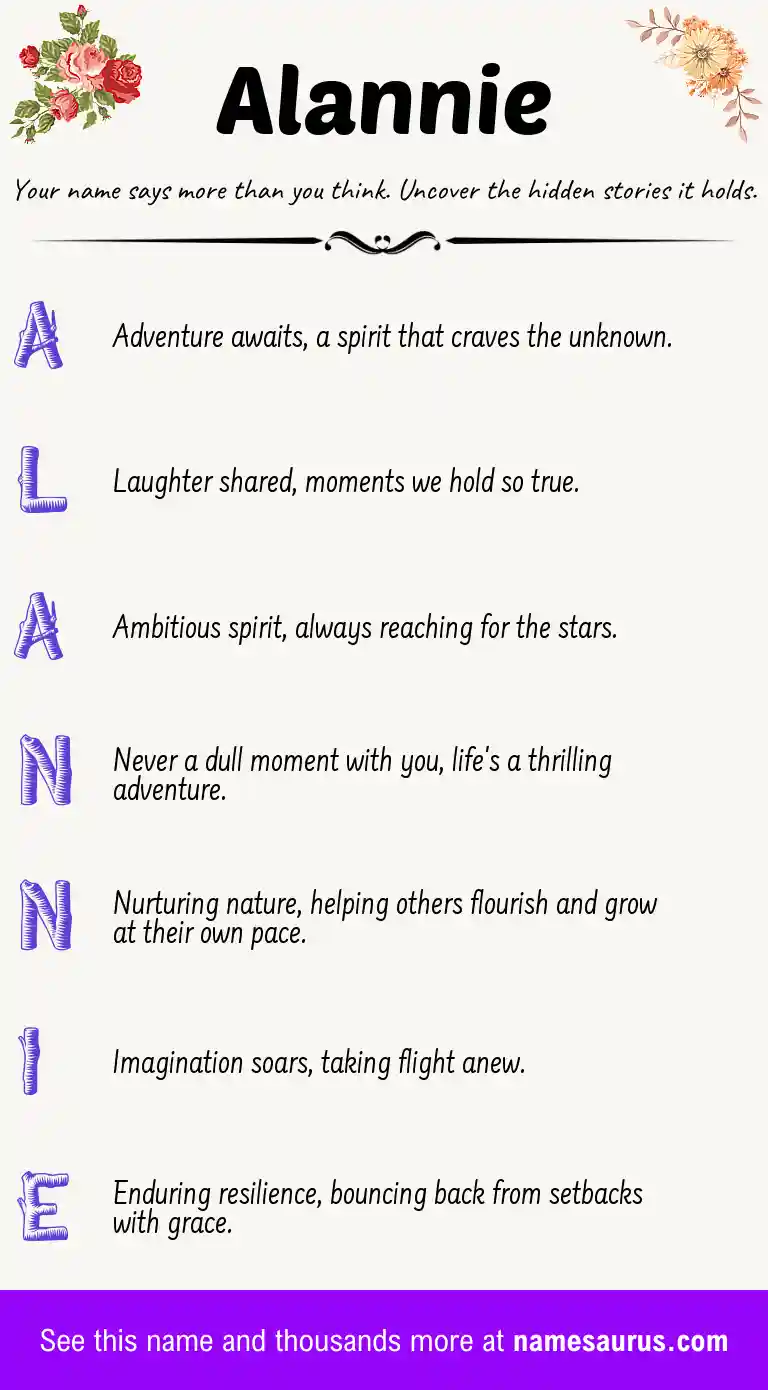 Acrostic poem about Alannie.