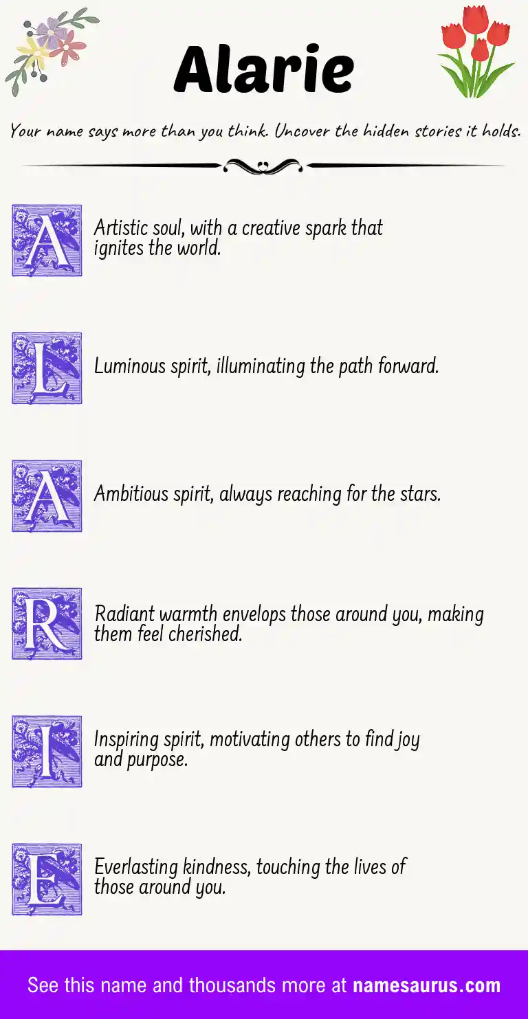 Acrostic poem about Alarie.
