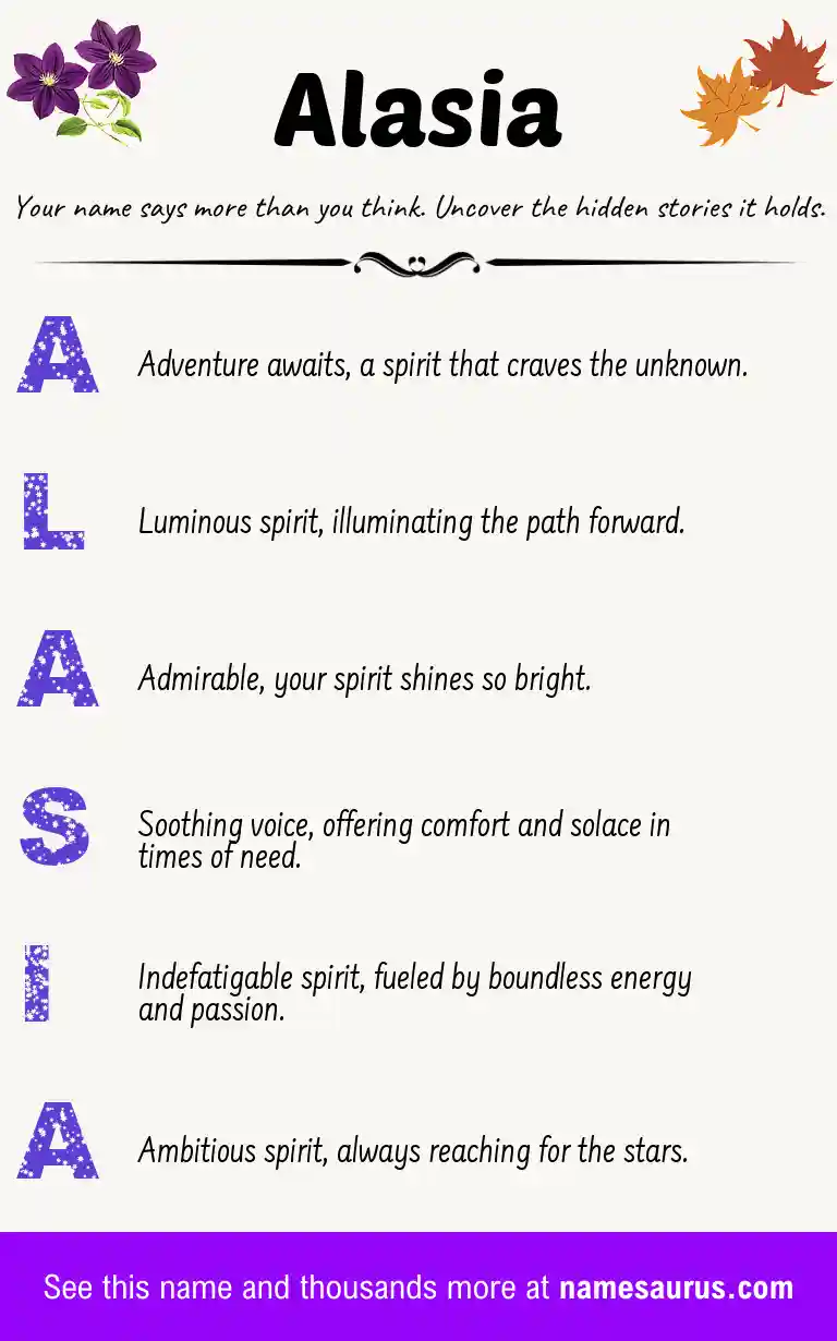 Acrostic poem about Alasia.