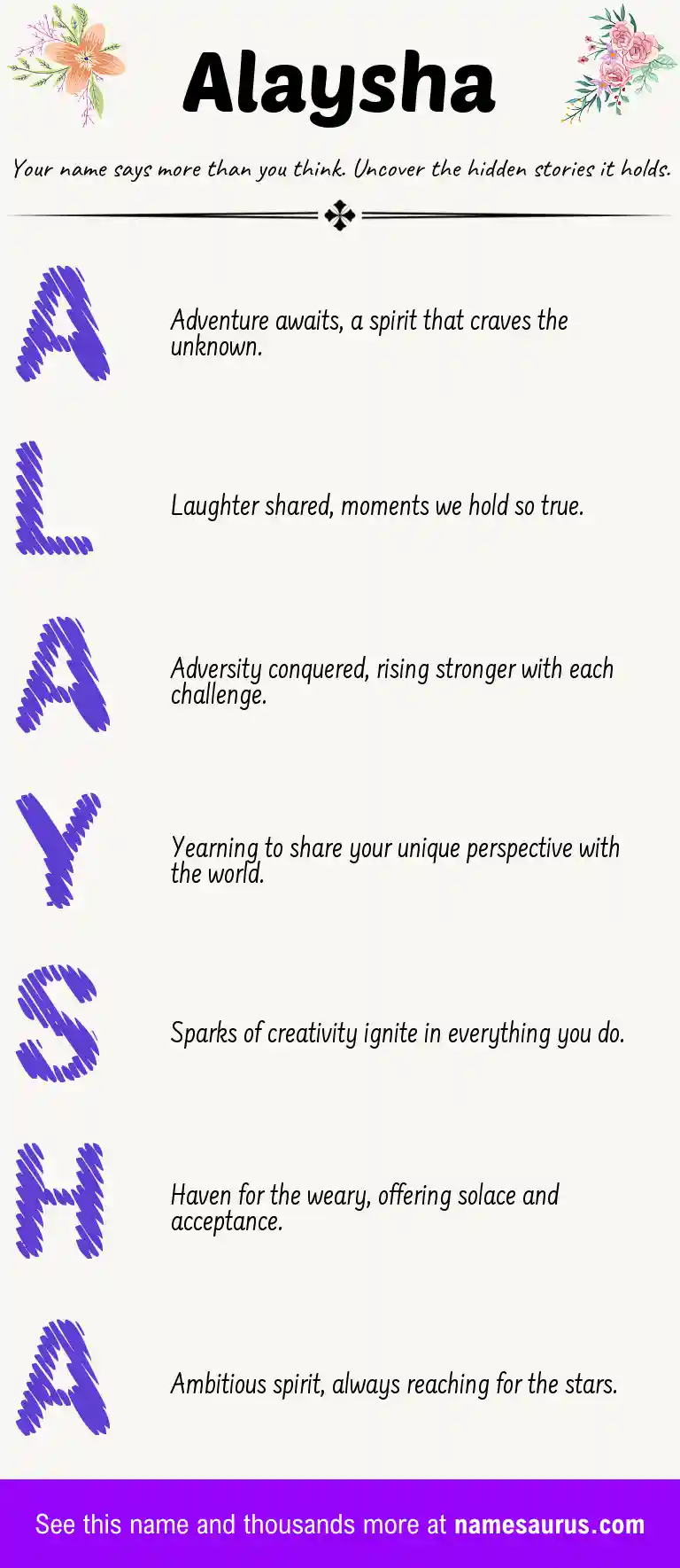 Acrostic poem about Alaysha.