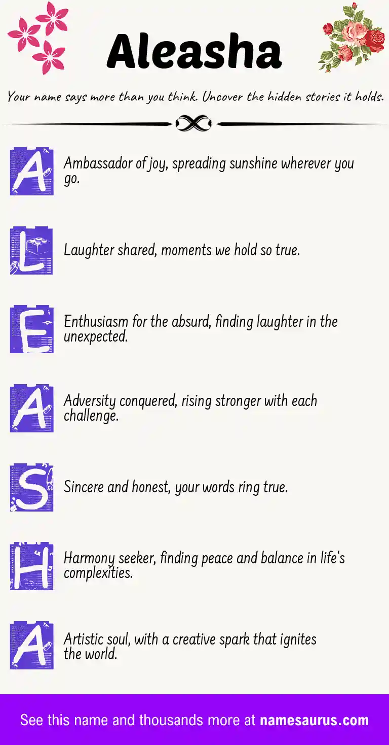 Acrostic poem about Aleasha.