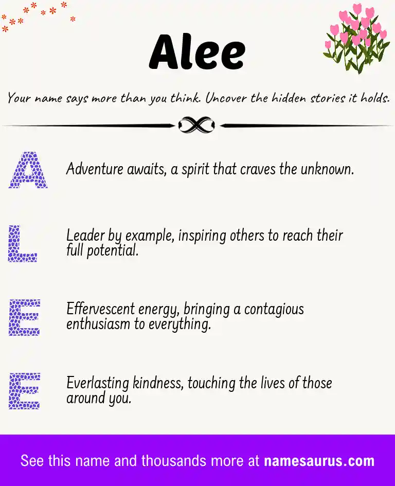 Acrostic poem about Alee.