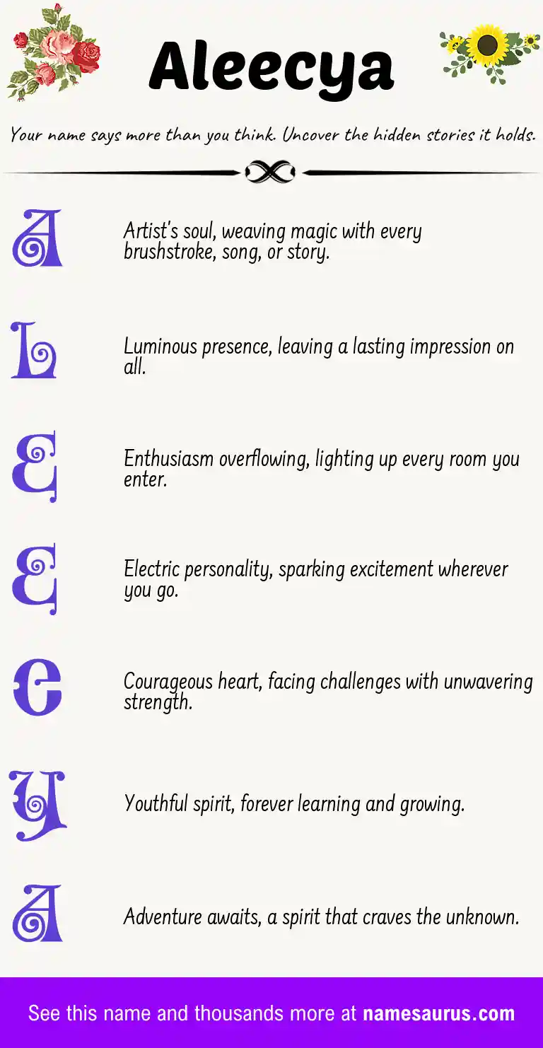 Acrostic poem about Aleecya.