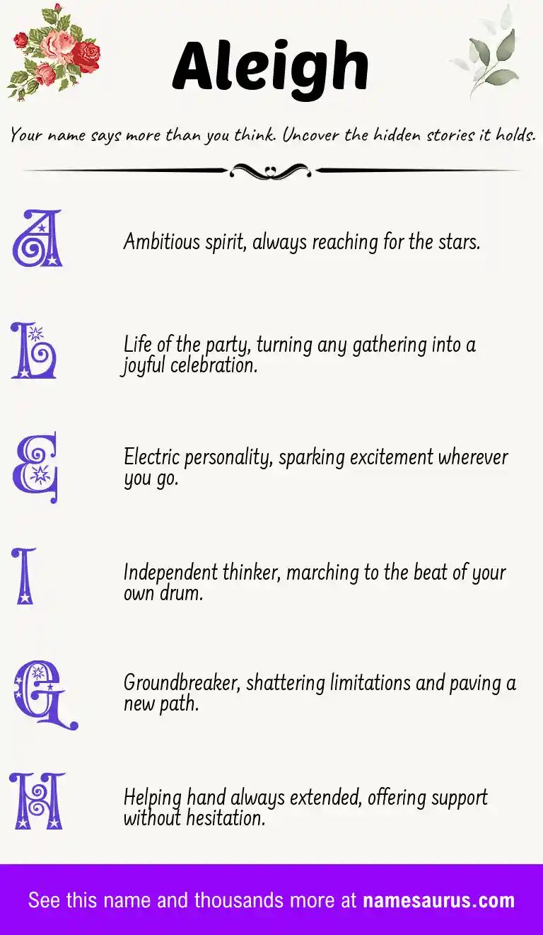 Acrostic poem about Aleigh.