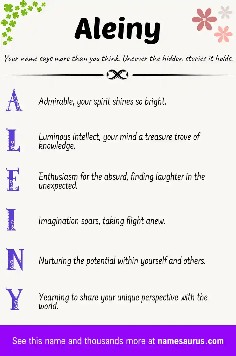 Acrostic poem about Aleiny.