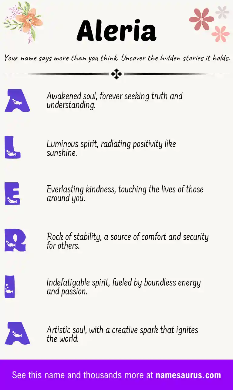 Acrostic poem about Aleria.