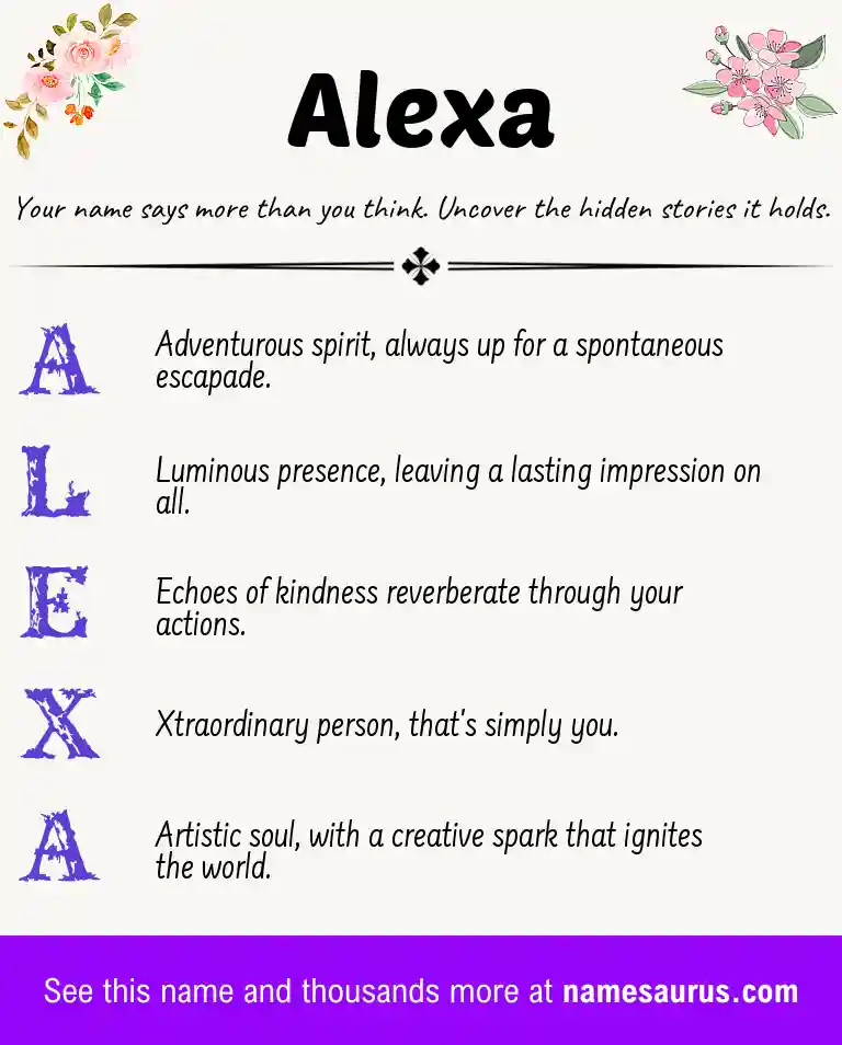 Acrostic poem about Alexa.
