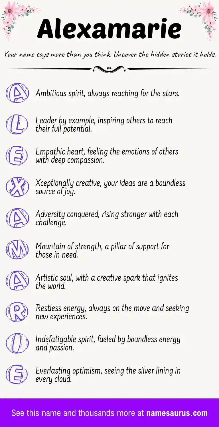 Acrostic poem about Alexamarie.