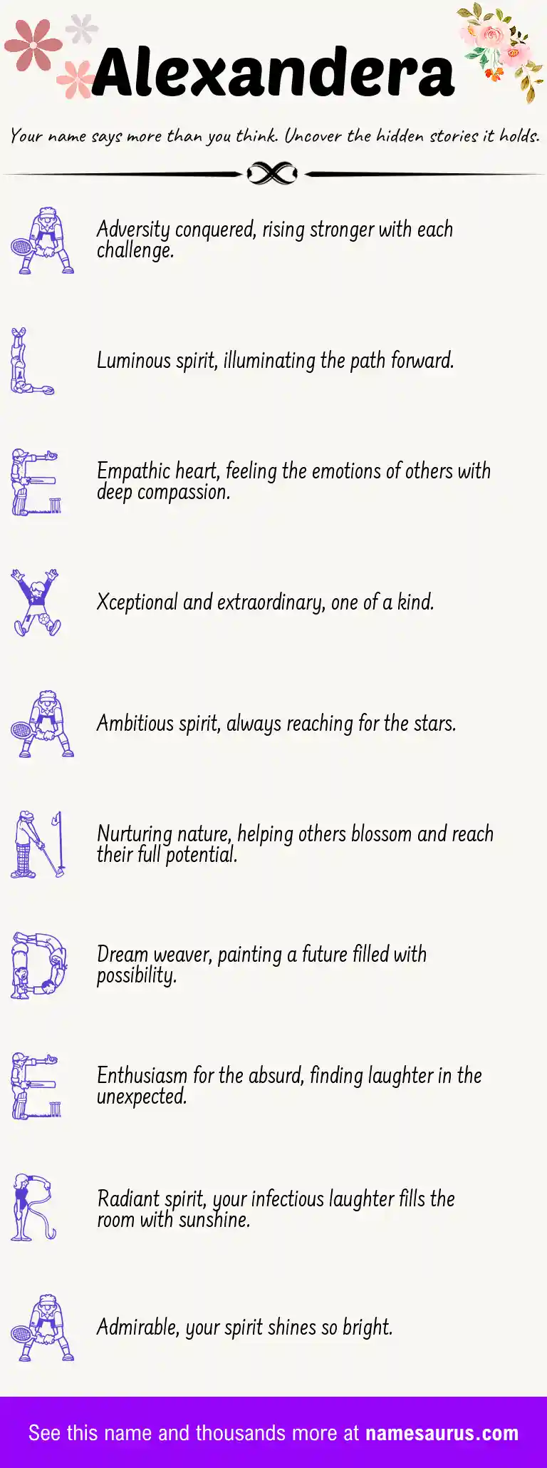 Acrostic poem about Alexandera.