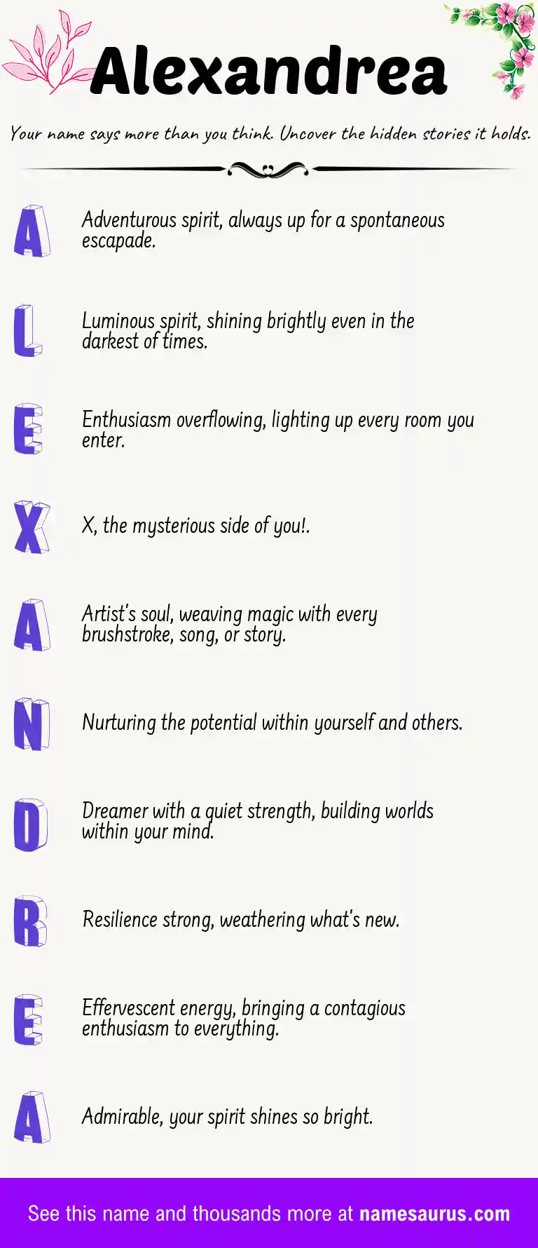 Acrostic poem about Alexandrea.