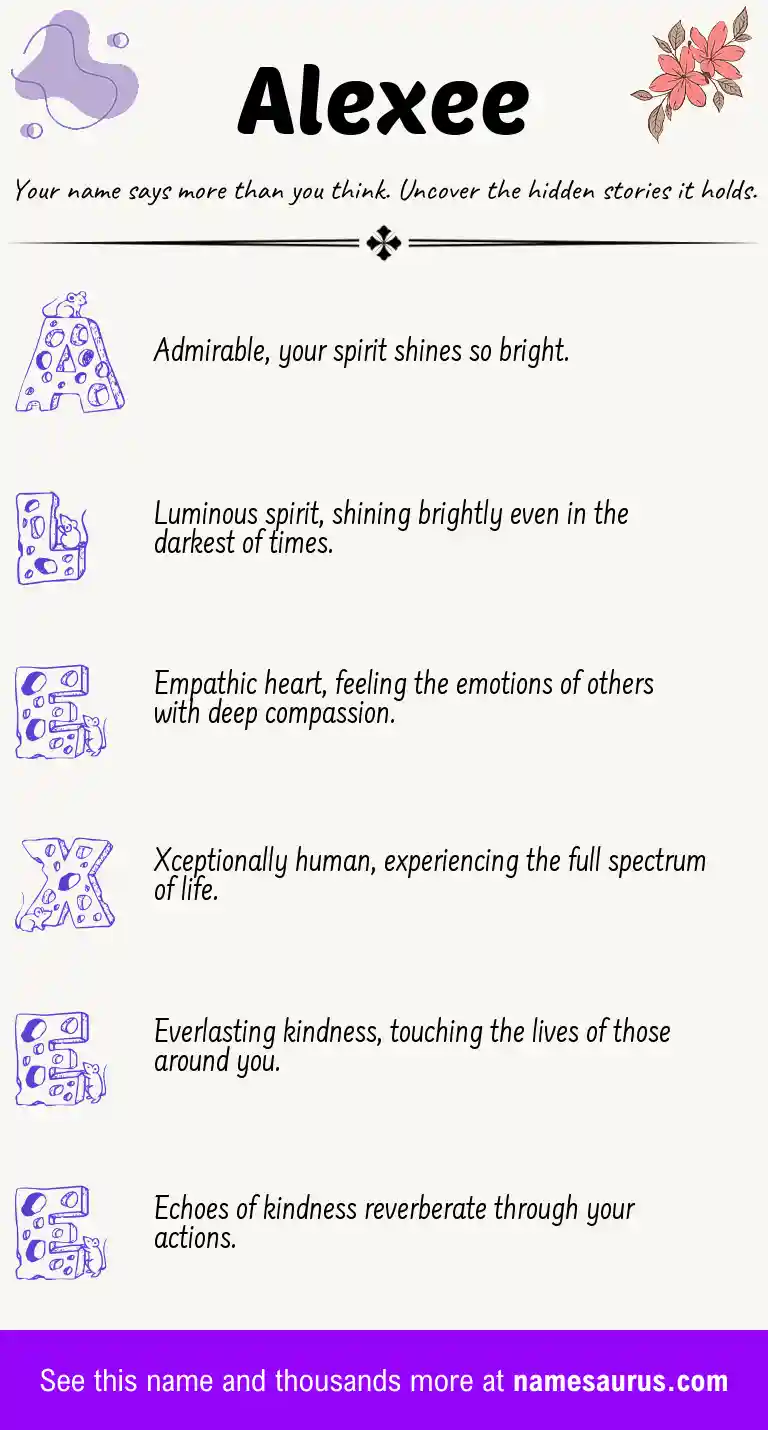 Acrostic poem about Alexee.