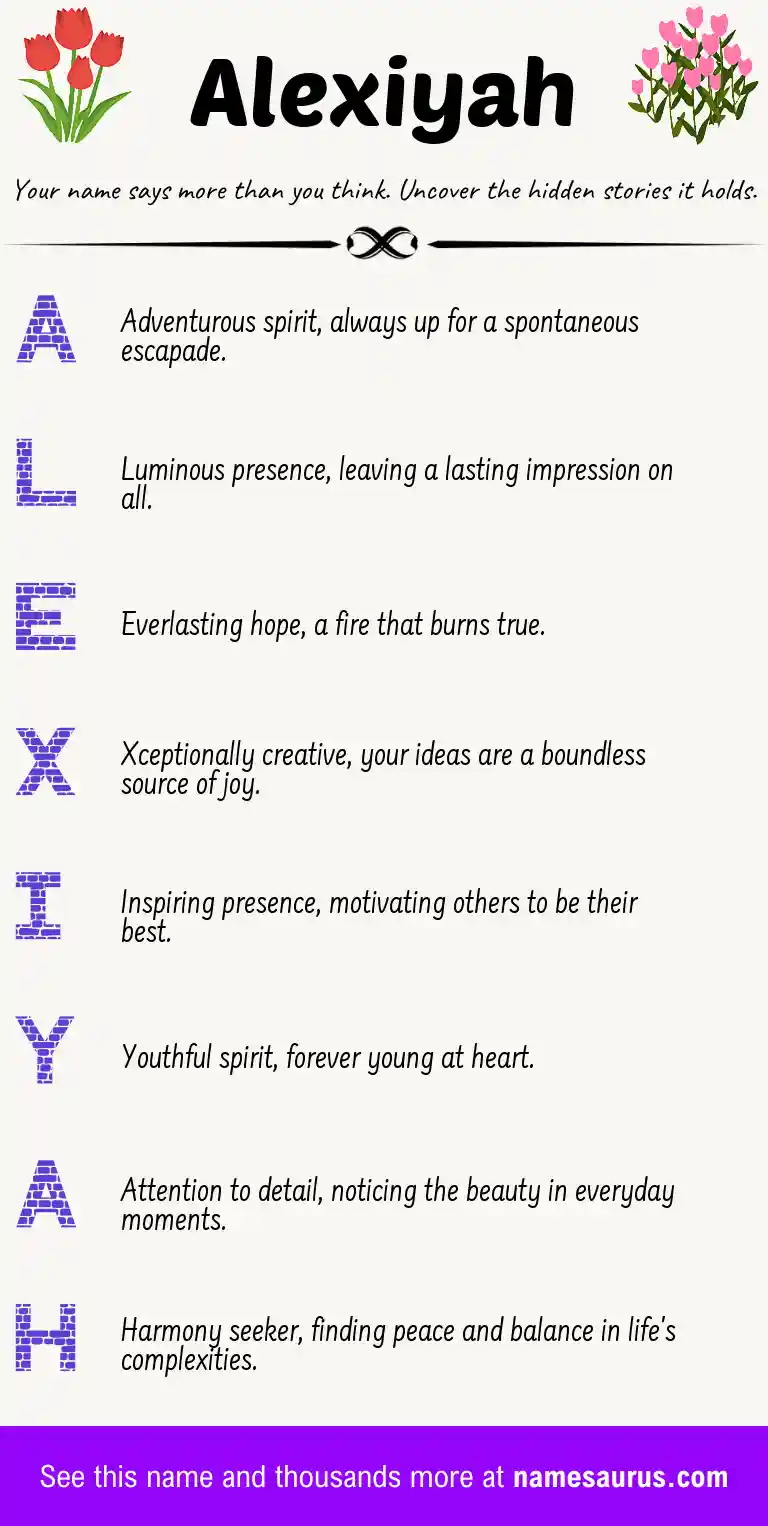 Acrostic poem about Alexiyah.