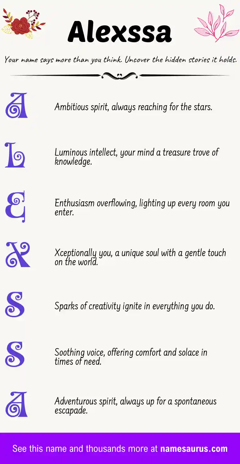Acrostic poem about Alexssa.
