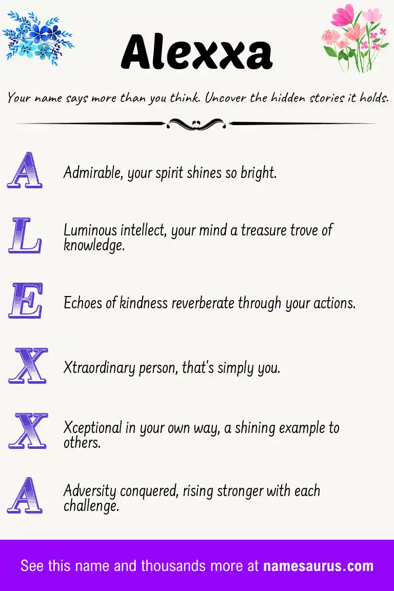 Acrostic poem about Alexxa.