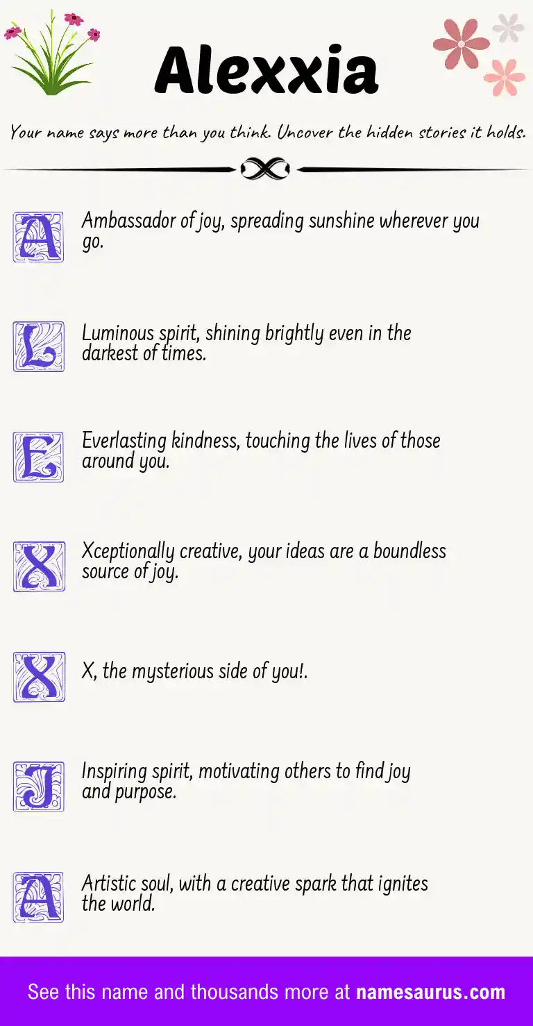 Acrostic poem about Alexxia.