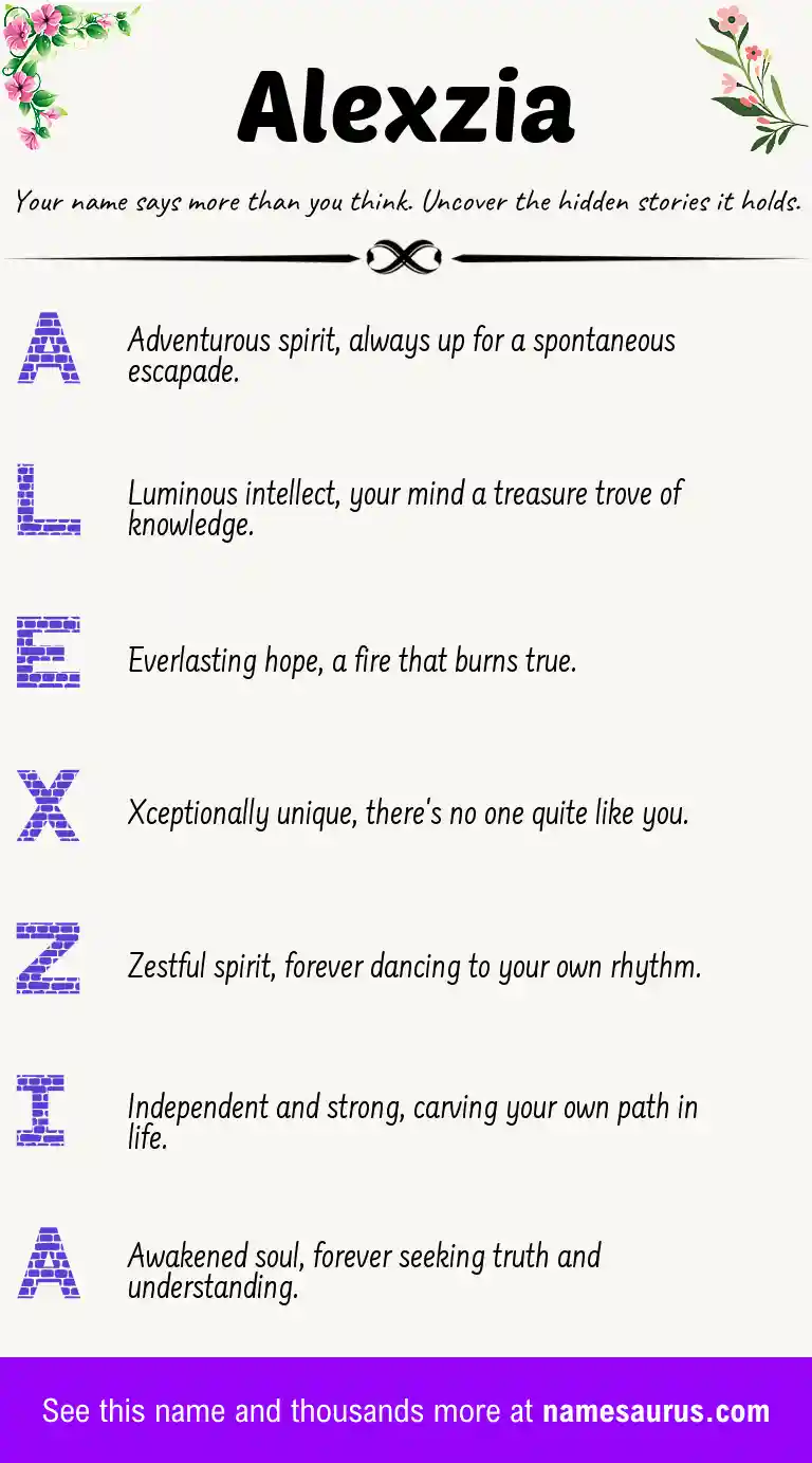 Acrostic poem about Alexzia.