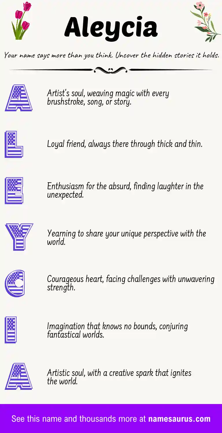 Acrostic poem about Aleycia.