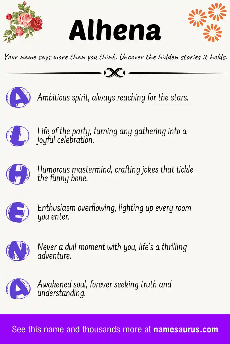 Acrostic poem about Alhena.