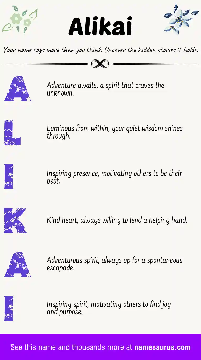 Acrostic poem about Alikai.