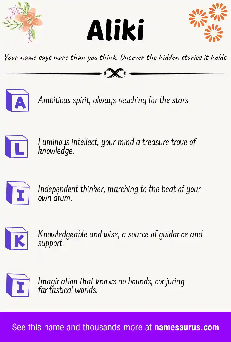 Acrostic poem about Aliki.