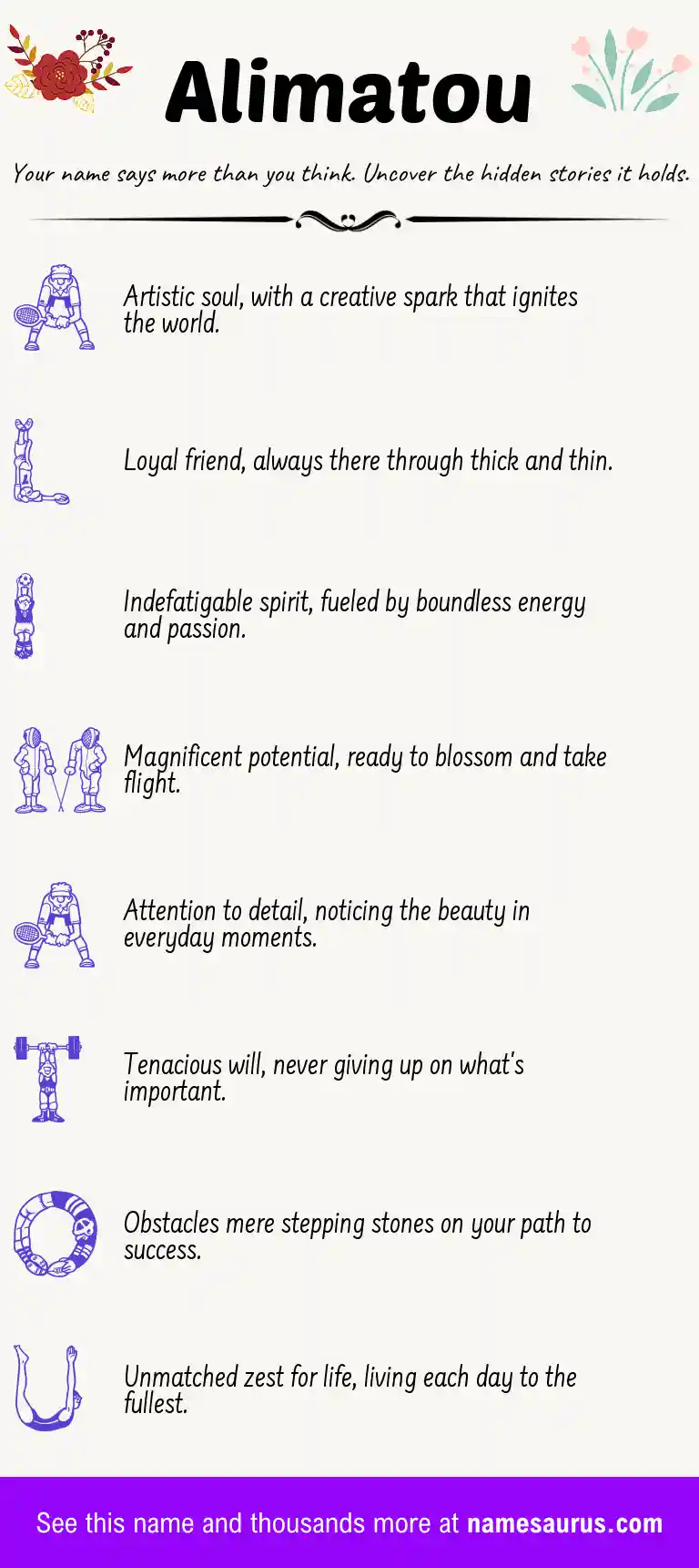 Acrostic poem about Alimatou.