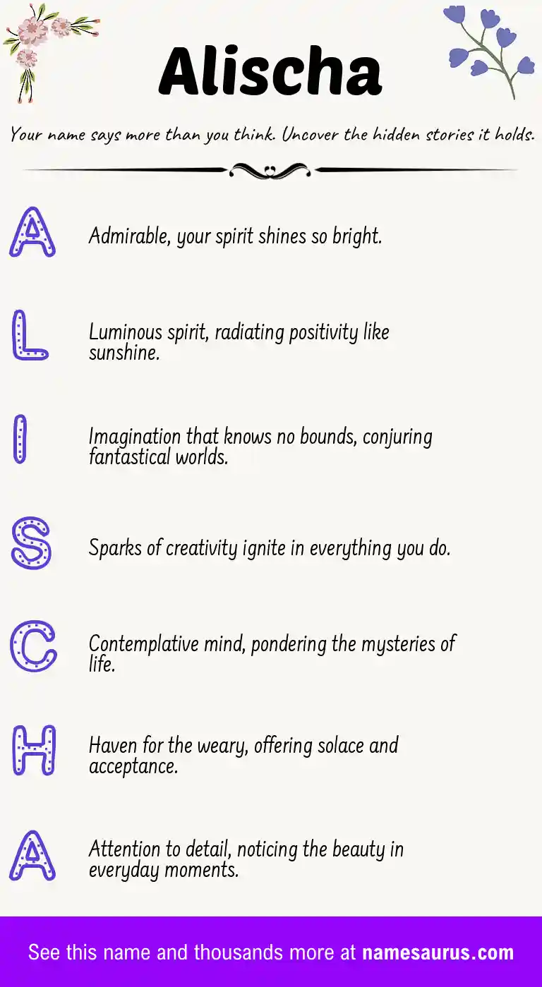 Acrostic poem about Alischa.