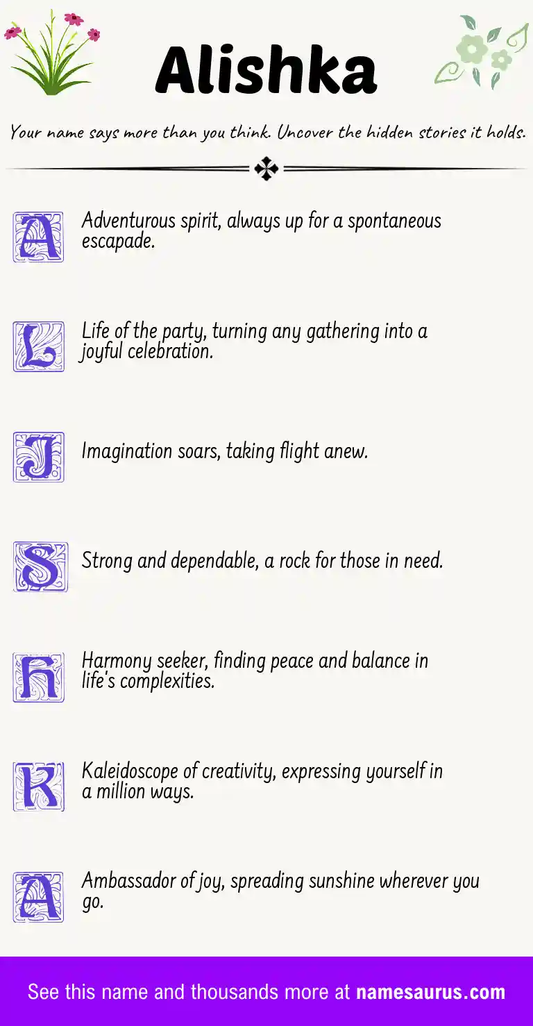 Acrostic poem about Alishka.