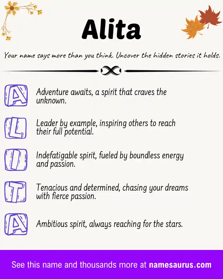 Acrostic poem about Alita.