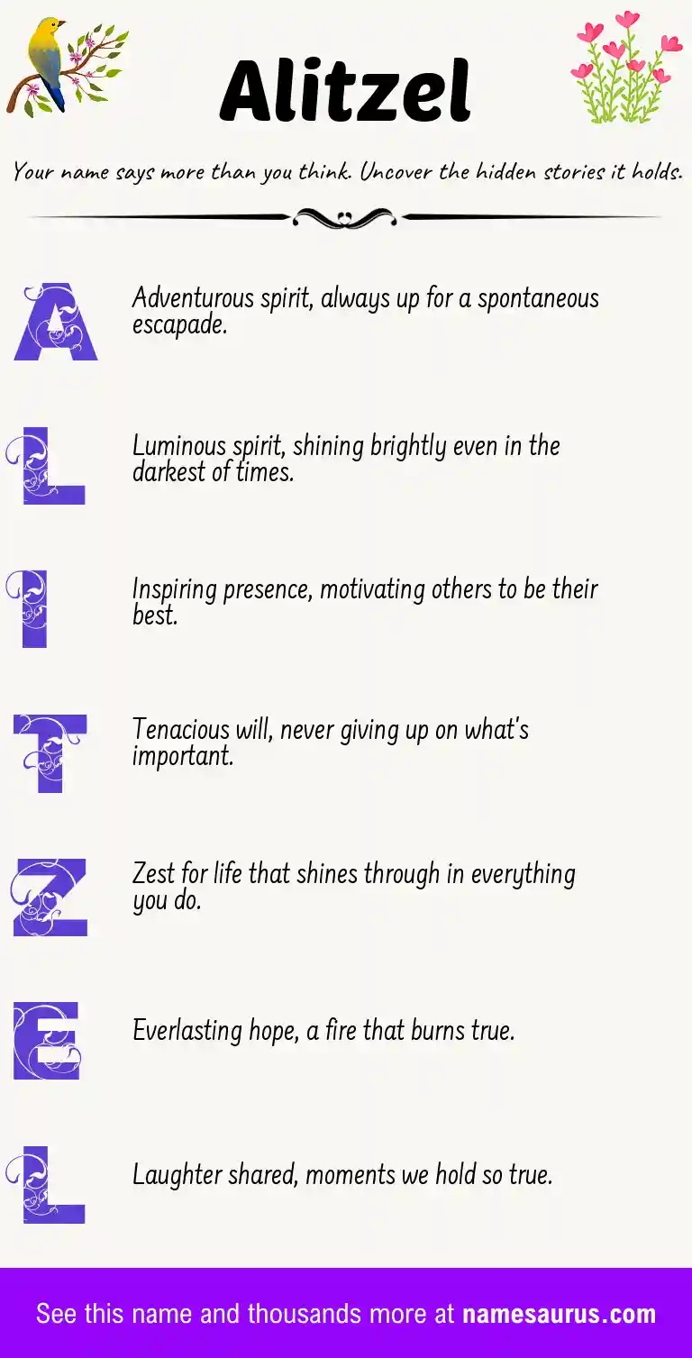 Acrostic poem about Alitzel.