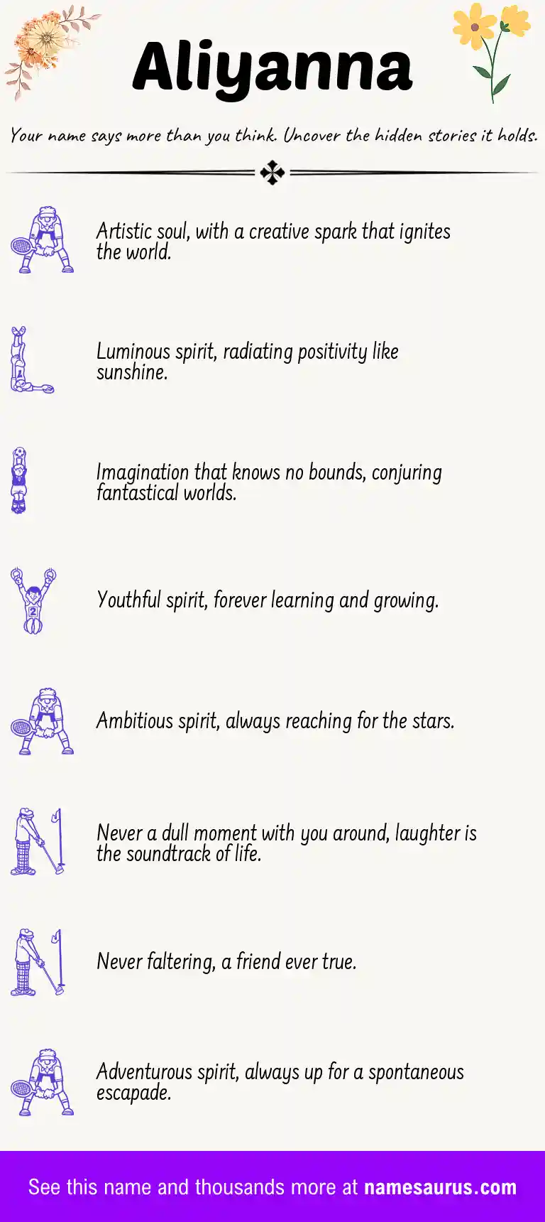 Acrostic poem about Aliyanna.