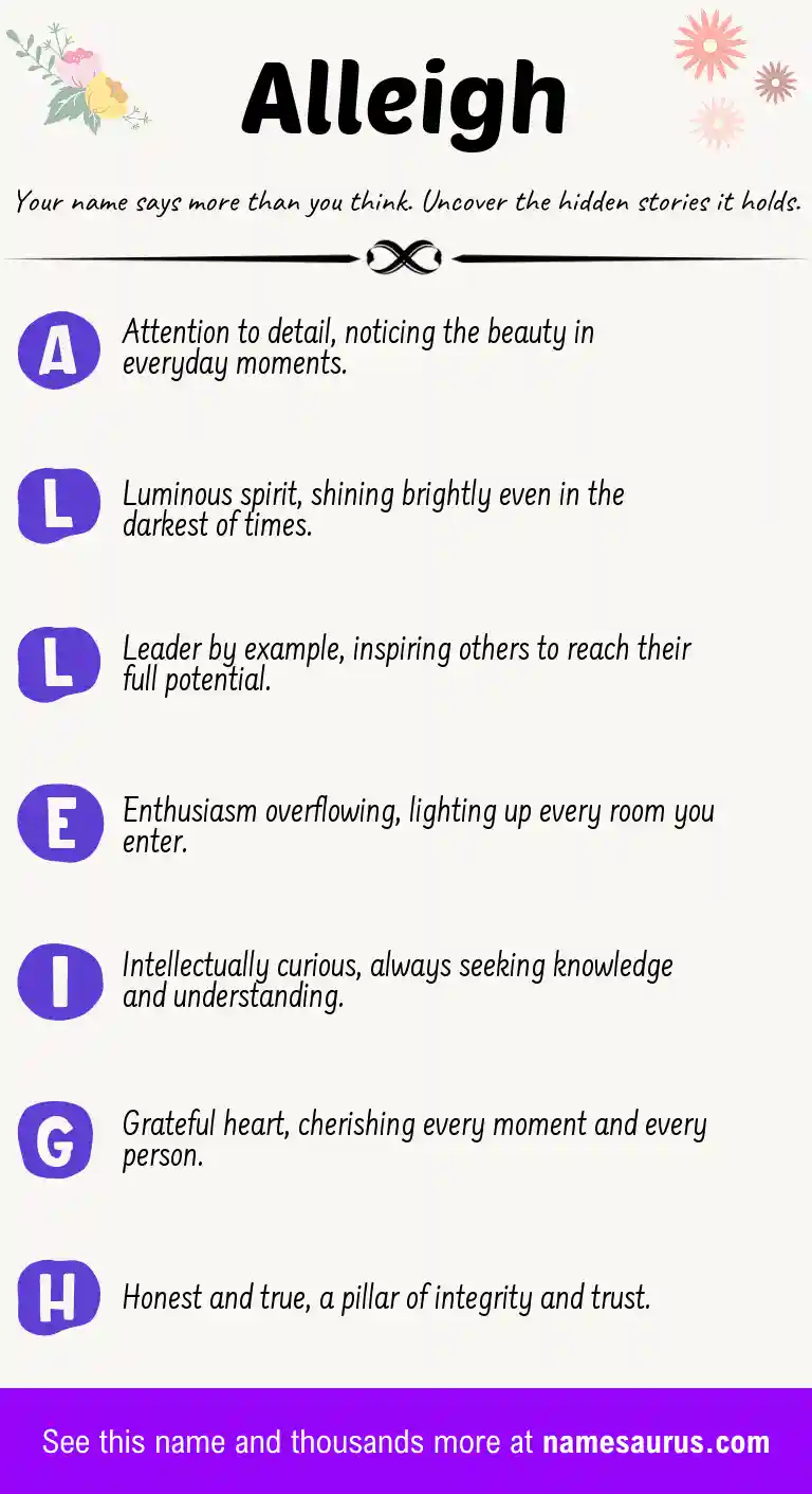 Acrostic poem about Alleigh.