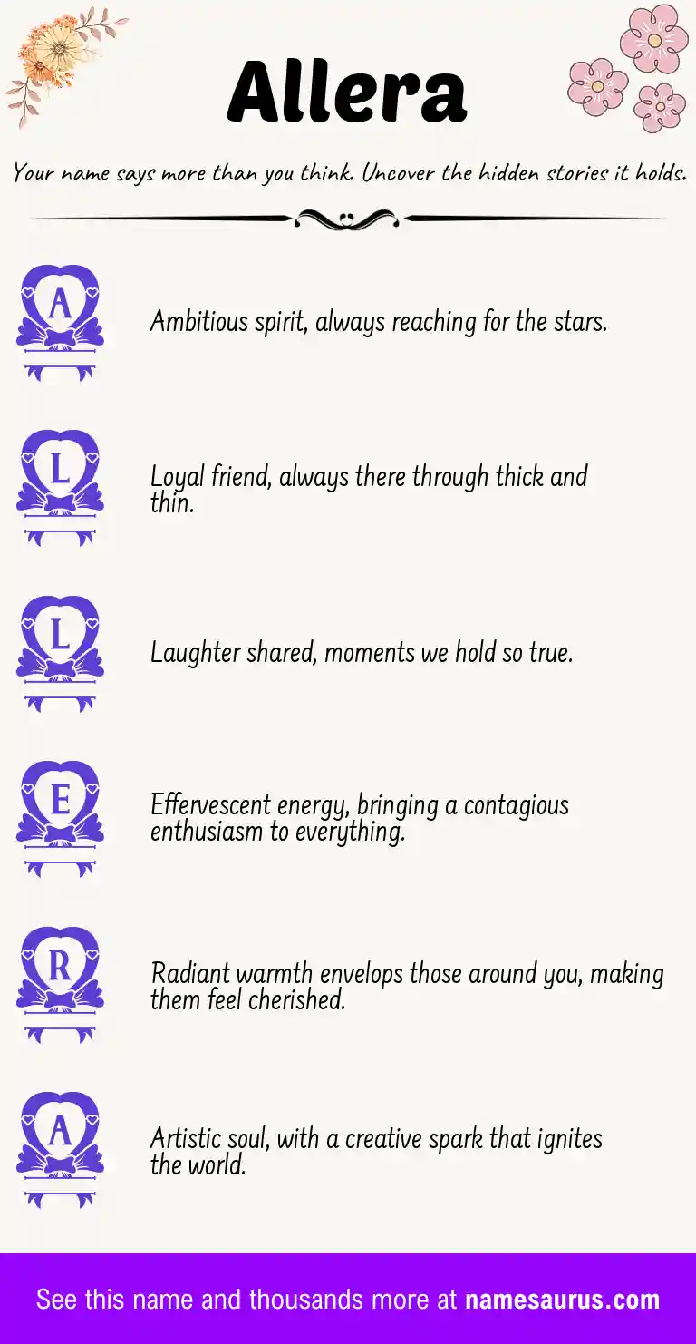 Acrostic poem about Allera.
