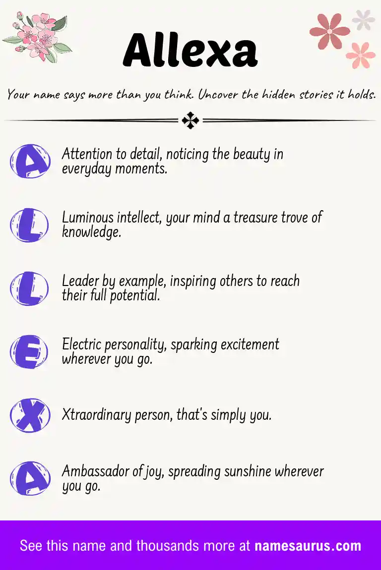 Acrostic poem about Allexa.