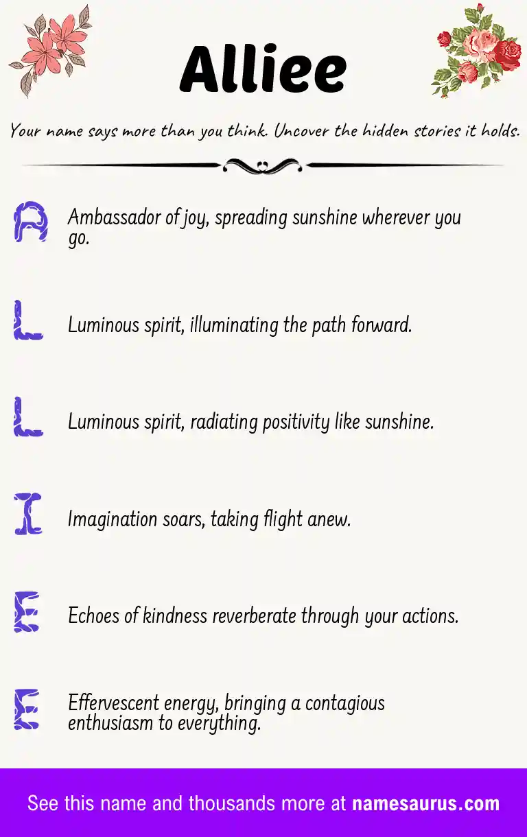 Acrostic poem about Alliee.