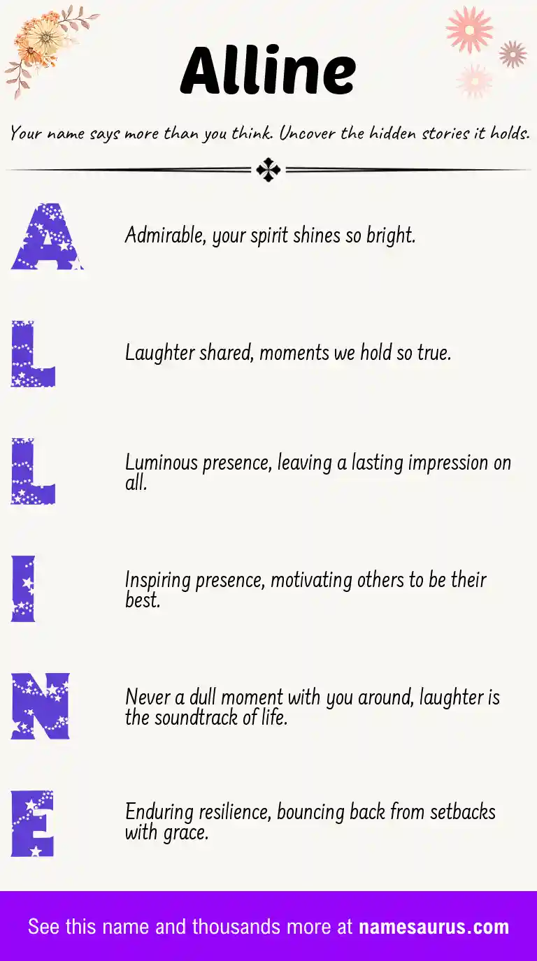 Acrostic poem about Alline.