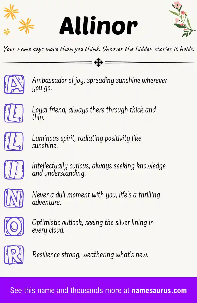 Acrostic poem about Allinor.