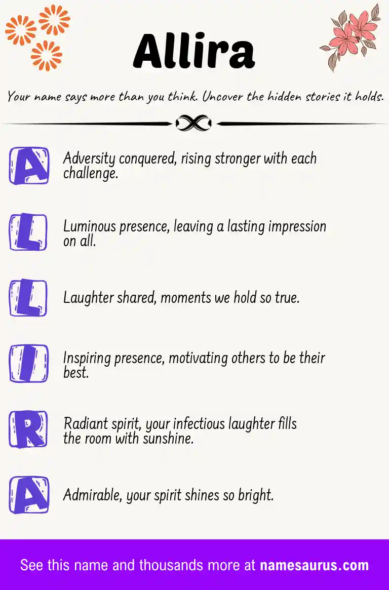 Acrostic poem about Allira.