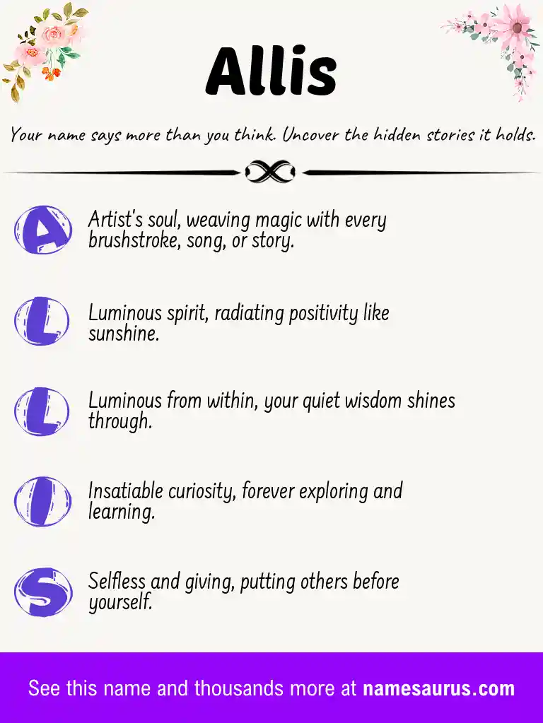 Acrostic poem about Allis.