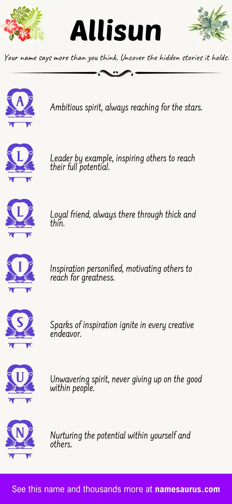 Acrostic poem about Allisun.