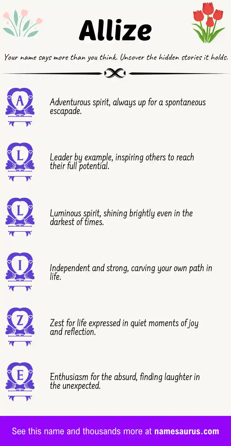 Acrostic poem about Allize.