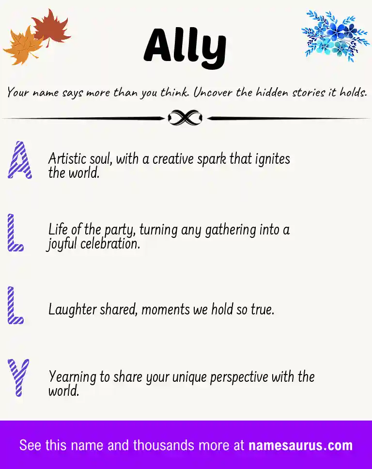 Acrostic poem about Ally.