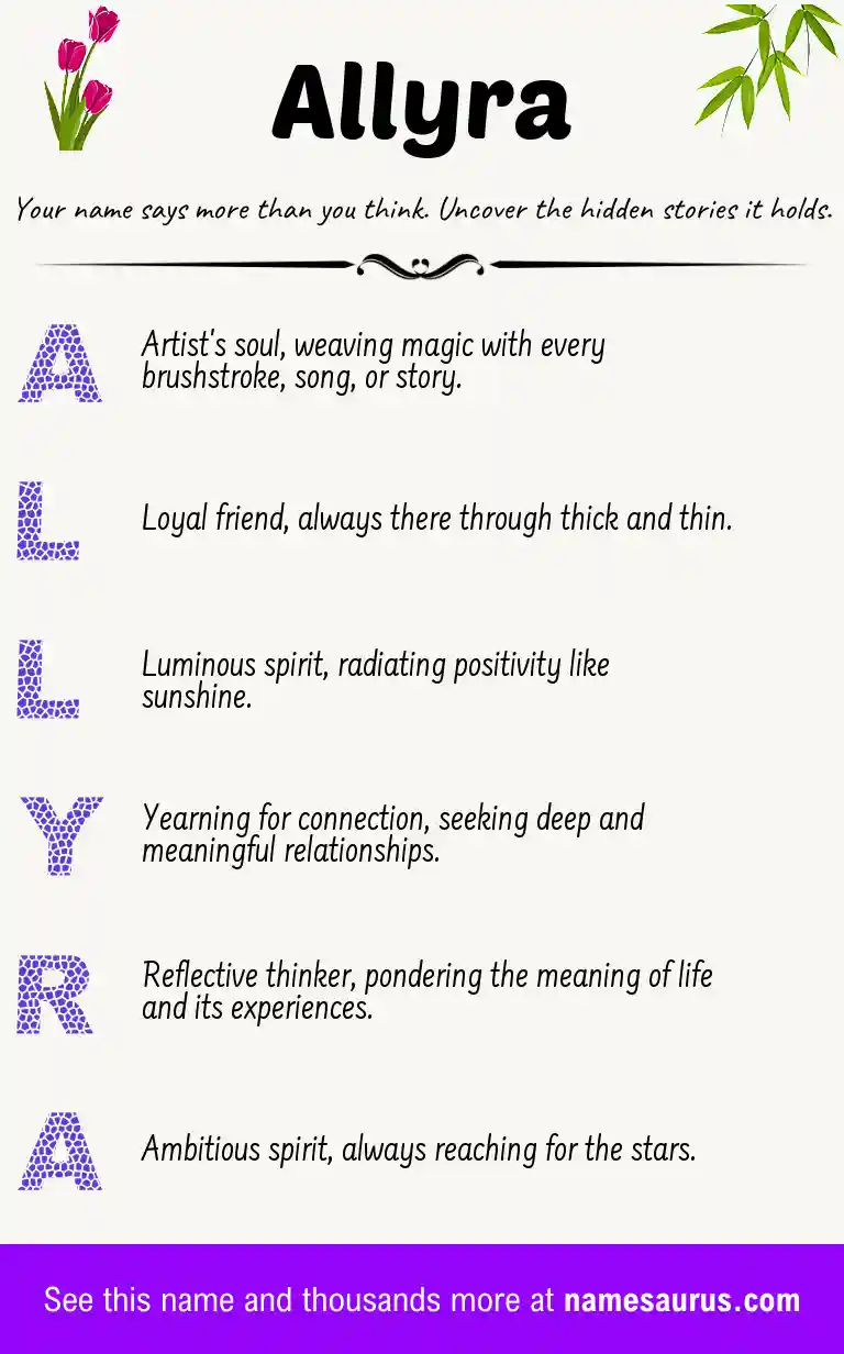 Acrostic poem about Allyra.