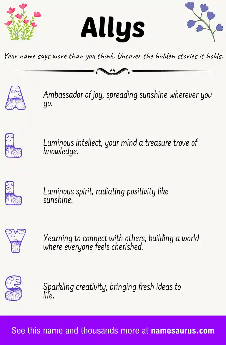 Acrostic poem about Allys.