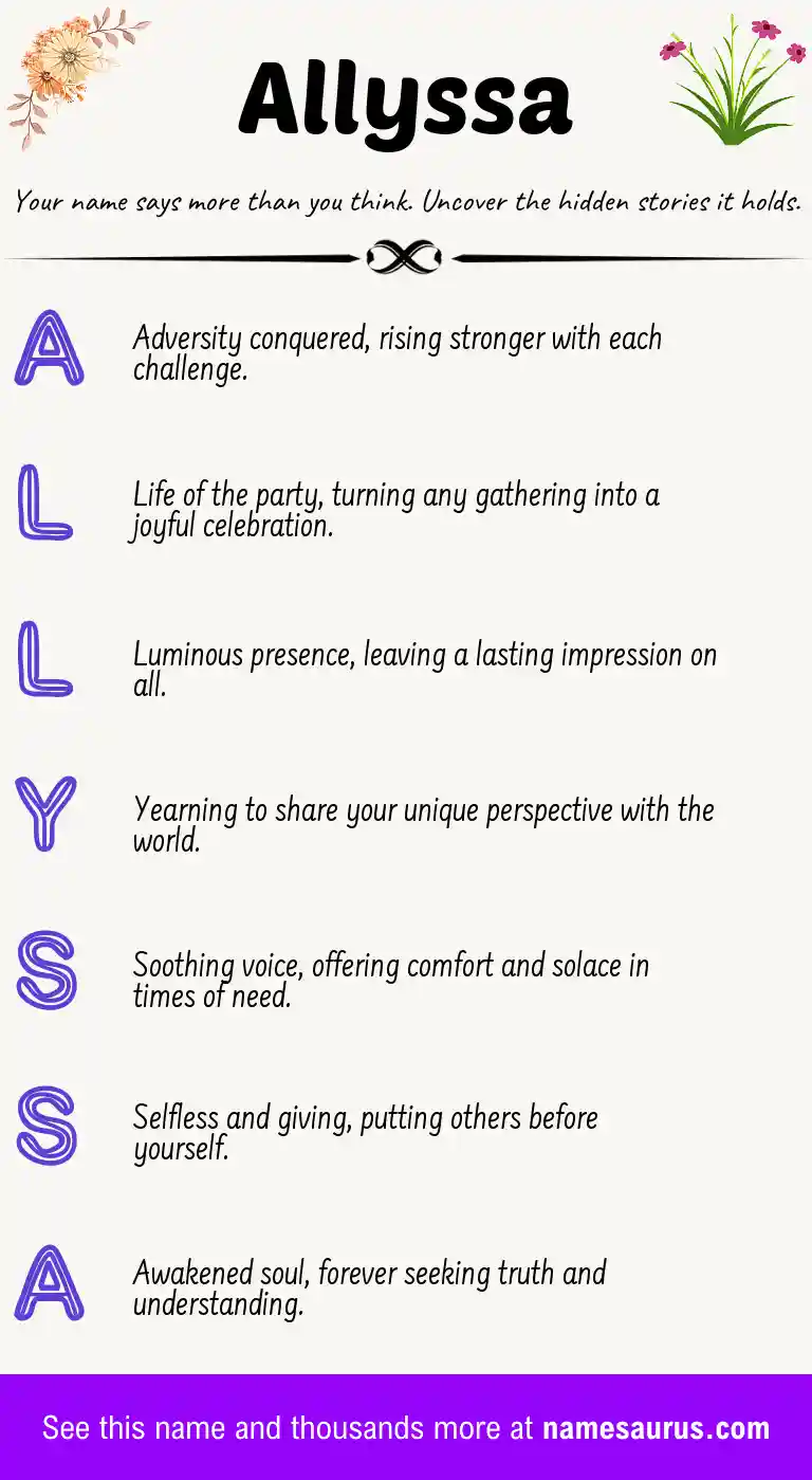 Acrostic poem about Allyssa.