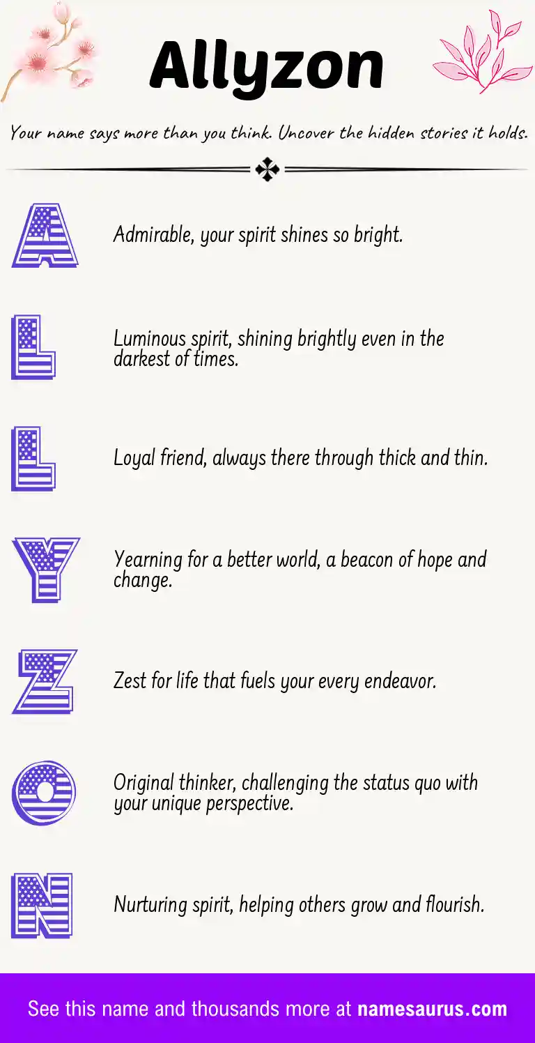 Acrostic poem about Allyzon.